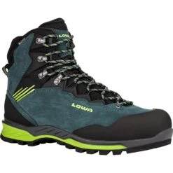 LOWA Chaussures De Randonnée Homme - Cadin II GTX Mid - Steel Blue/lime -Chaussures Lowa 210095 9701 cadin ii gtx mid wanderschuhe steel blue lime 2 1221621