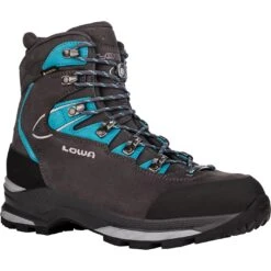 LOWA Chaussures De Trekking Femme - Mauria Evo GTX Wide - Anthracite/turquoise -Chaussures Lowa 220721 9768 mauria evo gtx ws wide damen trekkingschuhe anthrazit tuerkis 3 1258151