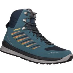 LOWA Chaussures Homme - Axos GTX Mid - Steel Blue/orange -Chaussures Lowa 310844 7920 axos gtx mid schuhe stahlblau orange 3 1255461