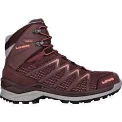 LOWA Chaussures Femme - Innox Pro GTX Mid - Borgundy/coral