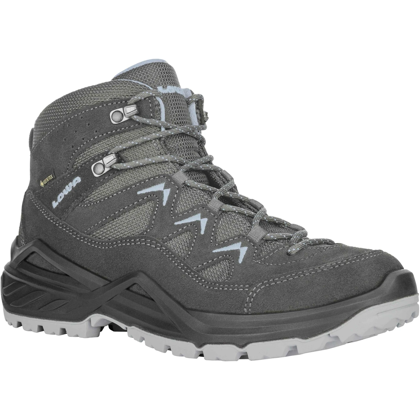 LOWA Chaussures Femme - Sirkos Evo GTX Mid - Anthracite/ice Blue 3 LOWA Chaussures Femme - Sirkos Evo GTX Mid - Anthracite/ice Blue – Image 3