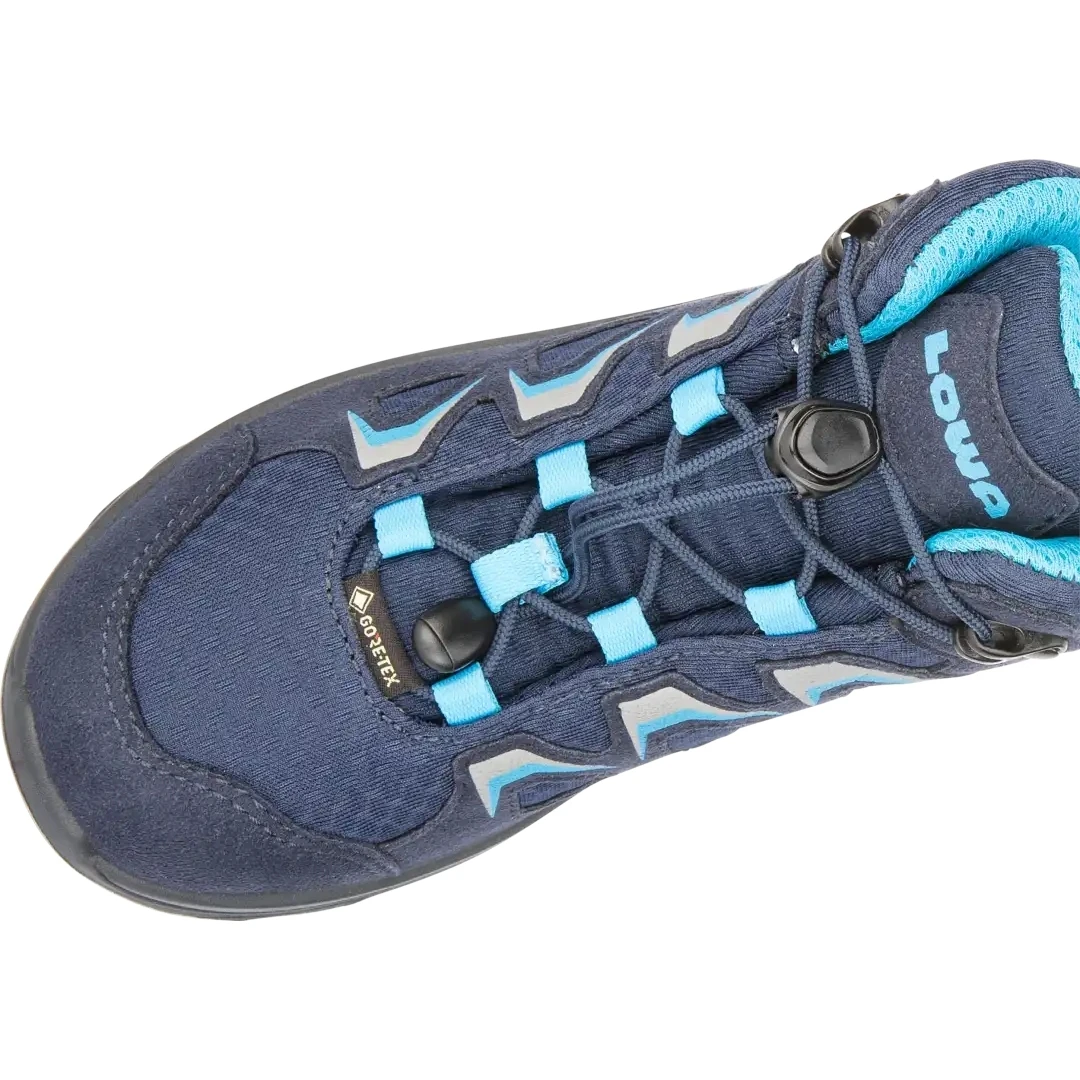 LOWA Chaussures Enfants - Innox Evo GTX QC Junior - Navy/turquoise (Pointure 27-35) 6 LOWA Chaussures Enfants - Innox Evo GTX QC Junior - Navy/turquoise (Pointure 27-35) – Image 6
