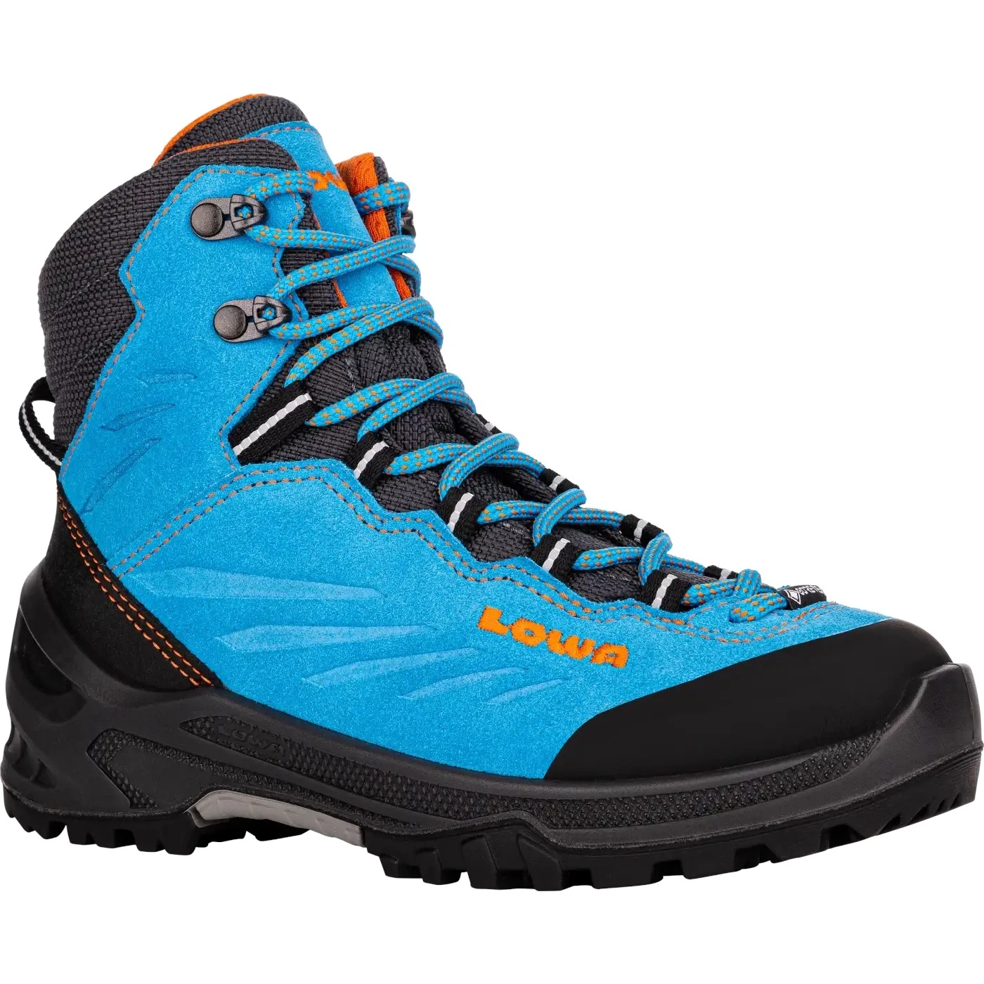 LOWA Chaussures Enfants - Cadin GTX Mid Junior - Turquoise/flame (Pointure 36-40) 3 LOWA Chaussures Enfants - Cadin GTX Mid Junior - Turquoise/flame (Pointure 36-40) – Image 3