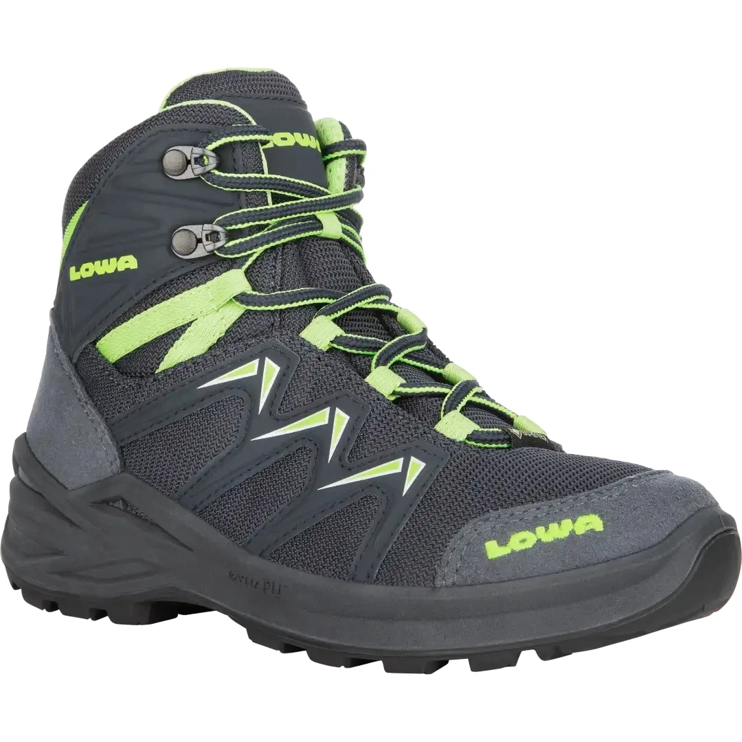 LOWA Chaussures Enfants - Innox Pro GTX Mid Junior - Steel Blue/lime (Taille 36-40) 3 LOWA Chaussures Enfants - Innox Pro GTX Mid Junior - Steel Blue/lime (Taille 36-40) – Image 3