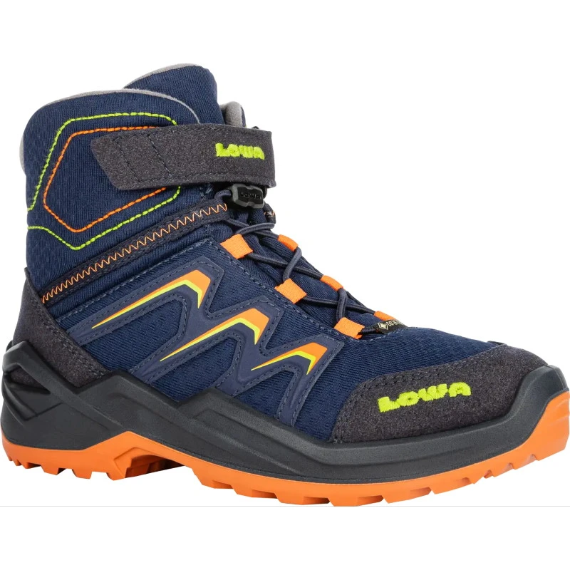 LOWA Chaussures Enfant - Maddox Warm GTX Mid Junior - Marine/orange (pointure 25-35) 1 LOWA Chaussures Enfant - Maddox Warm GTX Mid Junior - Marine/orange (pointure 25-35)