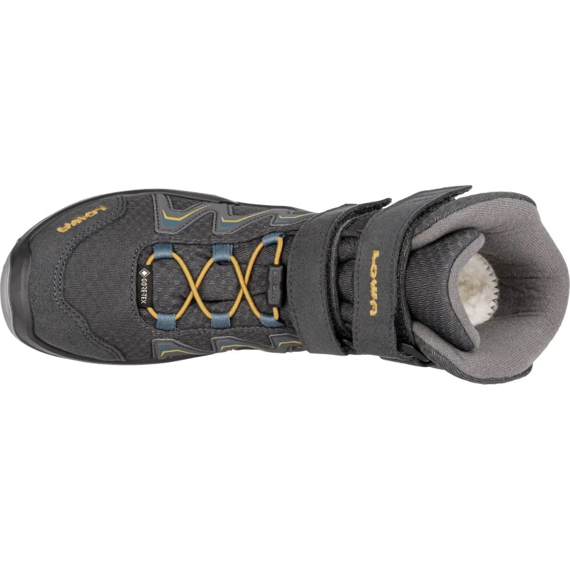 LOWA Chaussures Enfant - Maddox Warm GTX Hi Junior - Graphite/bleu Acier (Pointure 36-40) 5 LOWA Chaussures Enfant - Maddox Warm GTX Hi Junior - Graphite/bleu Acier (Pointure 36-40) – Image 5